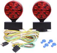 π czc auto 12v led magnetic towing light kit for boat trailer rv truck - strong magnetic strength of 55 pounds logo