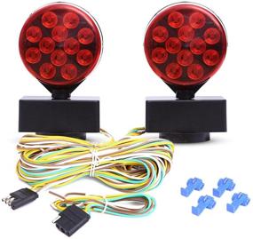 img 4 attached to 🚗 CZC AUTO 12V светодиодный магнитный набор огней для буксировки для лодочного прицепа, автодома, грузовика - сильная магнитная сила 55 фунтов