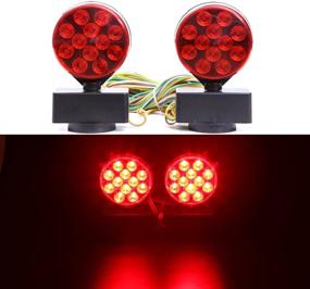 img 3 attached to 🚗 CZC AUTO 12V светодиодный магнитный набор огней для буксировки для лодочного прицепа, автодома, грузовика - сильная магнитная сила 55 фунтов