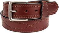 🤠 handcrafted amish western leather waxed brown men's belt collection: unparalleled style & quality logo