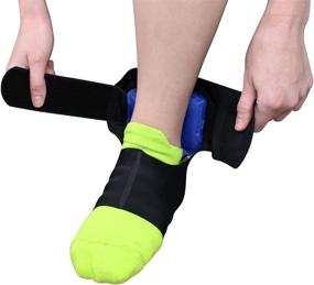 img 4 attached to Foot Brace Strap for Plantar Fasciitis and Achilles Tendonitis Pain Relief - Pneumatic Air Pressure Support by Brace Direct