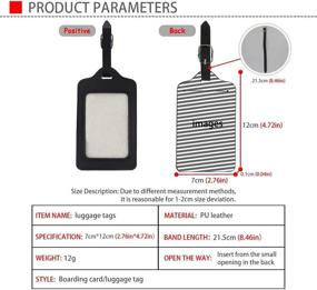 img 4 attached to AFPANQZ Butterflies Leather Suitcase Business Travel Accessories for Luggage Tags & Handle Wraps