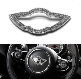 img 2 attached to 🚗 YaaGoo Mini Cooper Steering Wheel Emblem Sticker: Crystal Bling Decor, Sleek Metal Finish