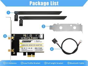 img 1 attached to 🔌 OSGEAR PCie WiFi 6 Беспроводная сетевая карта адаптер - 3000Mbps AX200NGW WLAN Bluetooth 5.0 - Двухдиапазонная 5 ГГц 2.4 ГГц - Windows 10/Linux - 4k 8k видеоигры