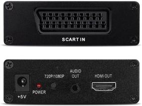 img 2 attached to 🔌 TNP SCART to HDMI Converter: PAL/NTSC Support, 1080P/720P Upscaler, HDMI Connector Output & 3.5mm AUX Jack