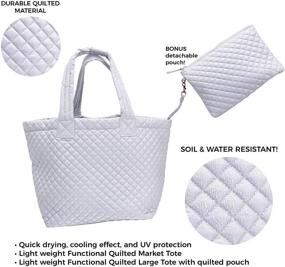 img 2 attached to 👜 ClaraNY Quilted Repellent Women's Handbags & Wallets: Stylish Comfort and Functionality in Totes