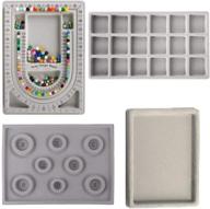 qingsi 4 piece bead design board set with flocked 📿 surface - bracelet & necklace beading organizer tray for diy jewelry making logo