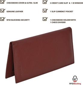 img 1 attached to 👜 Stylish Leather Checkbook Cover for Men and Women: Must-Have Accessories