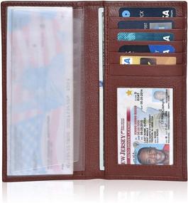 img 4 attached to 👜 Stylish Leather Checkbook Cover for Men and Women: Must-Have Accessories