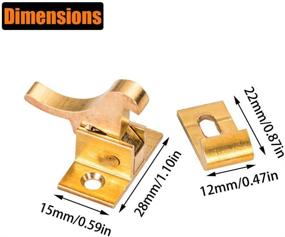 img 3 attached to Brass Heavy Duty Elbow Latch Window & Cabinet Door - 4 Pack Set with Mounting Screws for Home, Office, Cabinet & Window Doors