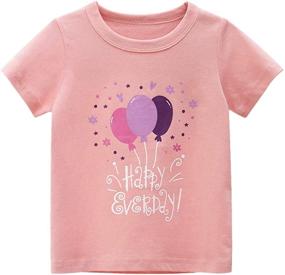 img 1 attached to JUNOAI Hedgehog Toddler Crewneck T Shirts – Girls' Tops, Tees, and Blouses