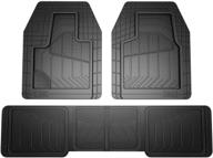 🚗 dickies 80103 icon floor mat set: ultimate protection for your vehicle in stylish black - 5-piece universal fit logo