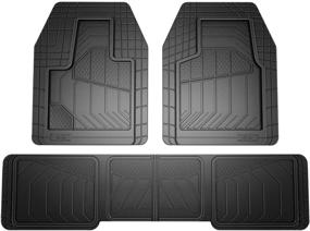 img 4 attached to 🚗 Dickies 80103 Icon Floor Mat Set: Ultimate Protection for Your Vehicle in Stylish Black - 5-Piece Universal Fit