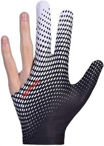 img 1 attached to 🎱 Unisex 3-Finger Billiard Glove for Pool Cue - Outdoor Pool Table Accessory, Suitable for Both Right and Left Hand, Interchangeable Snooker Glove for Enhanced Performance