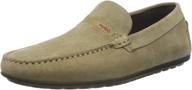 hugo men's modern moccasin brown209 casual shoes logo