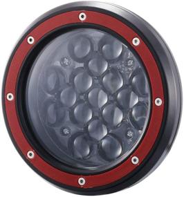 img 3 attached to 🚗 Z-OFFROAD 5 Inch Round LED Offroad Light: High-Powered 51W 5100lm Red Spot Drving Fog Lamp for Car Trucks Tractor SUV ATV