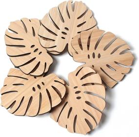 img 4 attached to 🌴 Eco-Friendly Botanical Decorations: Tropical Coasters