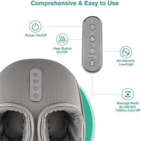 img 3 attached to 🦶 Relieve Tired Muscles with Medcursor Foot Massager Machine - Heat, Deep Kneading, Multi-Level Settings, Adjustable Intensity - Perfect for Home or Office Use!