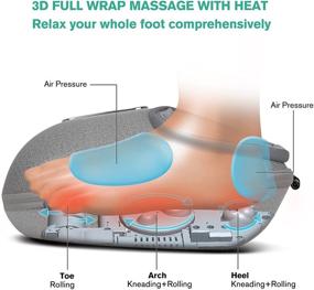 img 1 attached to 🦶 Relieve Tired Muscles with Medcursor Foot Massager Machine - Heat, Deep Kneading, Multi-Level Settings, Adjustable Intensity - Perfect for Home or Office Use!