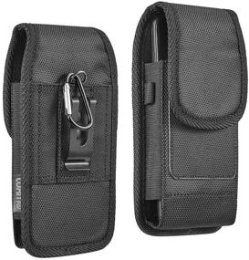 img 4 attached to 📱 LUXMO Rugged Heavy Duty Cell Phone Belt Clip Holster Case Pouch for Samsung Galaxy S21, Note20, A51, A21, A71, S20, A20, A50