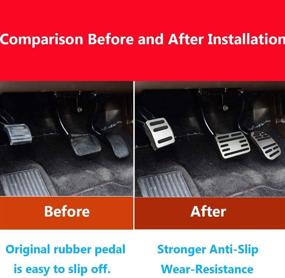 img 4 attached to 🚗 Premium Aluminum Gas & Brake Pedal Covers for F150/Raptor 2015-2018 (Automatic) - TTCR-II No Drill Installation, 3PCs Set