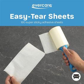 img 2 attached to 🧻 Efficient Lint Removal: Evercare Extreme Stick 180 Sheet Lint Roller in Vibrant Blue