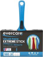 🧻 efficient lint removal: evercare extreme stick 180 sheet lint roller in vibrant blue logo