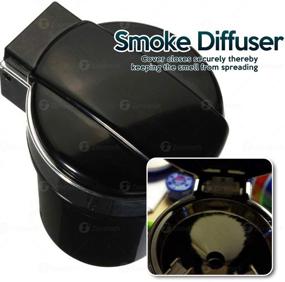 img 1 attached to 🚬 Zone Tech Car Smokeless Ash Tray with Blue LED Cool Light Indicator - Travel Auto Cigarette Odor Remover and Smoke Diffuser