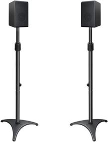 img 4 attached to Adjustable Speaker Stands by Mounting Dream - One pair of Heavy-Duty Floor Stands with Extendable Tube, 11 lbs Capacity per Stand, Height Adjustable from 35.5-48 inches (Speakers Not Included)