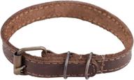 🐶 hide & drink bourbon brown leather dog collar for small breeds – handmade, durable, & stylish with 101 year warranty logo