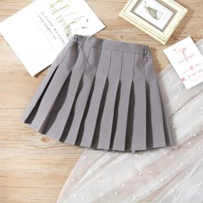 img 2 attached to 👗 Stylish SHOOYING Girls Pleated Skirt: Mini School Uniform Skirts for a Fashionable Look