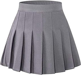 img 4 attached to 👗 Stylish SHOOYING Girls Pleated Skirt: Mini School Uniform Skirts for a Fashionable Look