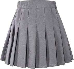 img 3 attached to 👗 Stylish SHOOYING Girls Pleated Skirt: Mini School Uniform Skirts for a Fashionable Look