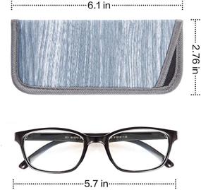 img 3 attached to 👓 Glasses Case Eyeglass Pouch, Neoprene Soft Sleeve for Eyewear, Protective Spectacles Bag Anti-Scratch