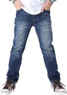 👖 leo&lily boys' big jeans: fashionable and comfortable denim for boys logo