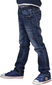 img 1 attached to 👖 Leo&Lily Boys' Big Jeans: Fashionable and Comfortable Denim for Boys