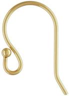 💎 hypoallergenic gold plated french earring hooks - 100pcs, 20mm dangle ear wire connectors, perfect for jewelry making cf242-2 logo