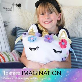 img 2 attached to Unicorn Pillow Craft Kit for Girls - Easy No-Sew Fleece Knot Pillow - Gift Idea for Unicorn Lovers - Ages 7-12 - Unicorn Bedroom Decor – Unicorn Crafts
