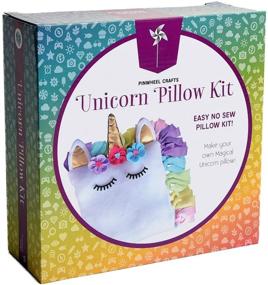 img 4 attached to Unicorn Pillow Craft Kit for Girls - Easy No-Sew Fleece Knot Pillow - Gift Idea for Unicorn Lovers - Ages 7-12 - Unicorn Bedroom Decor – Unicorn Crafts