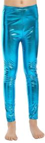 img 4 attached to 🌟 Shimmer in Style: Aaronano Little Metallic Stretch Leggings for Girls' Clothing