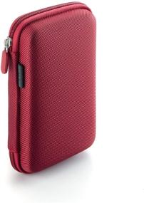 img 4 attached to 🔴 Portable EVA Hard Drive Carrying Case Pouch - Drive Logic DL-64-RED, Red