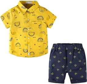 img 4 attached to 👕 Stylish Summer Outfits for Boys: Little Gentleman's Clothing Collection