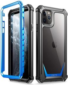 img 4 attached to 📱 Poetic Guardian Series iPhone 11 Pro Max Case, Full-Body Shockproof Rugged Clear Bumper Cover with Built-in Screen Protector, Blue/Clear - Designed for Apple iPhone 11 Pro Max (2019), 6.5 Inch