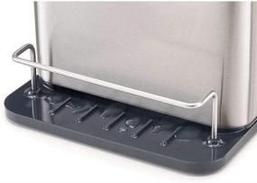 img 2 attached to 🧽 Large Silver Stainless Steel Sink Caddy Organizer for Kitchen - Joseph Joseph 85112 Surface Sponge Holder, Tidy Drainage of Water