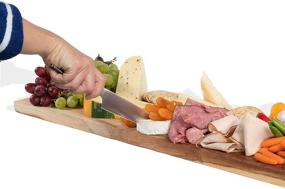 img 2 attached to Brightmaison Maggio Charcuterie Board and Wood Cutting Board - Mountable for Wall or Table Top - Kitchen Decor Made with Acacia Wood