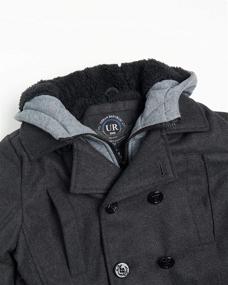 img 2 attached to Charcoal Boys' Clothing: Republic Peacoat with Faux Fur Pockets - Jackets & Coats