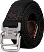 👖 drizzte double canvas belt in black - men's accessory for enhanced seo logo
