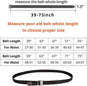 img 2 attached to 👖 Drizzte Double Canvas Belt in Black - Men's Accessory for Enhanced SEO