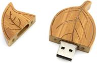 🍃 aretop милый карандаш в форме деревянной листьевой флэшки объемом 32 гб usb2.0 - подарок в виде носителя памяти для учеников, детей, учителей, сотрудников и коллег логотип