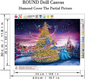 img 3 attached to 🎄 Dazzling Christmas Tree Diamond Painting Kit: DIY 5D Cross Stitch Square Embroidery for Mesmerizing Home Wall Decor